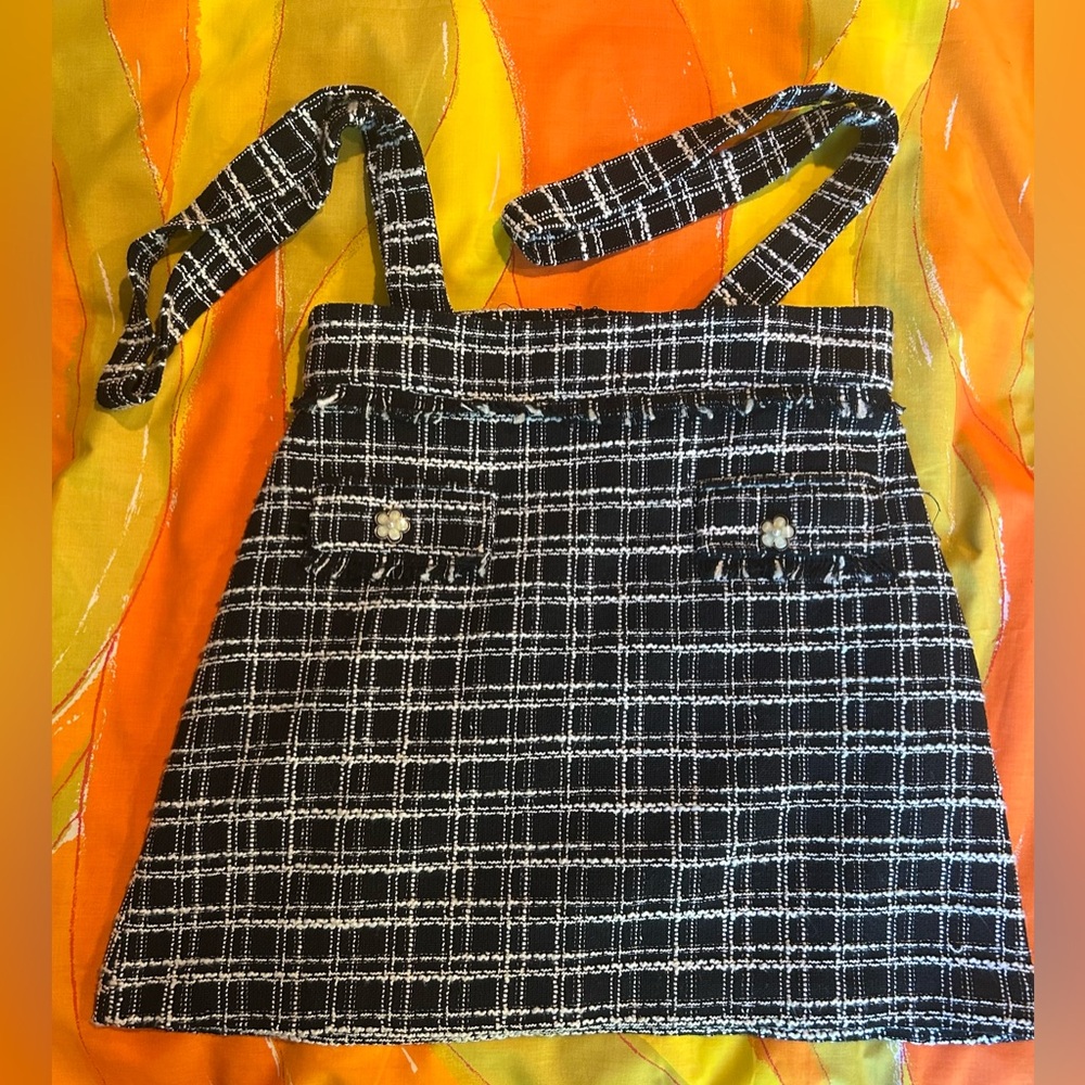 Smak Parlour black and white suspender skirt